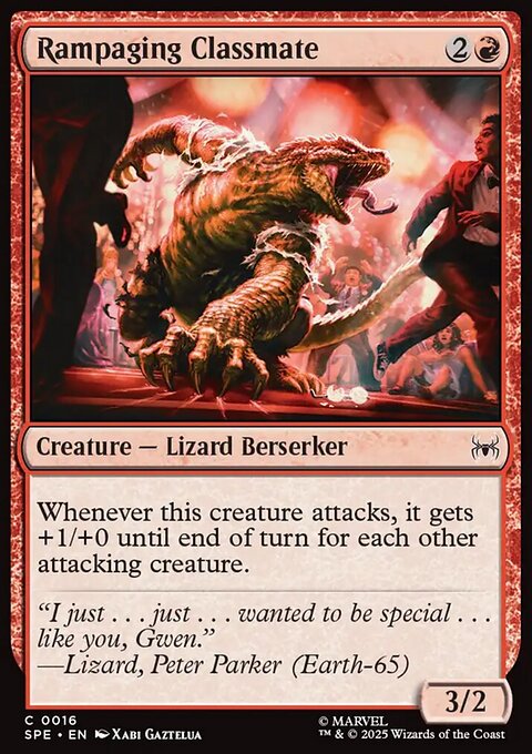 Rampaging Classmate, Marvel's Spider-Man Eternal #16, Magic: The Gathering card