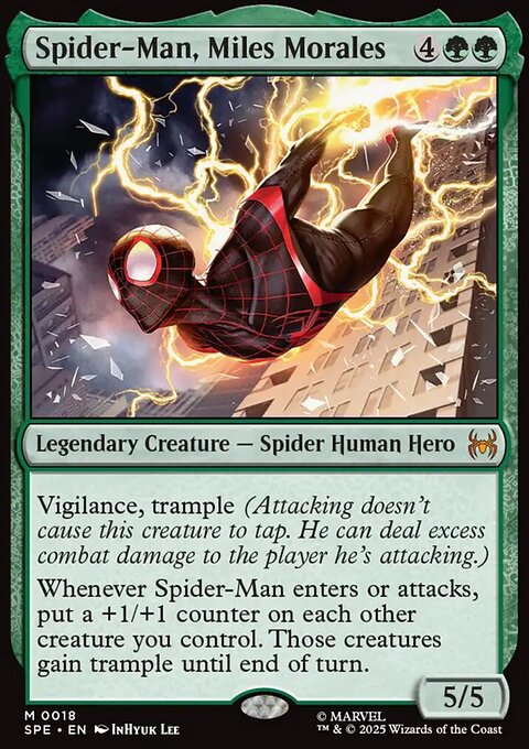 Spider-Man, Miles Morales, Marvel's Spider-Man Eternal #18, Magic: The Gathering card