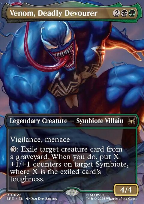 Venom, Deadly Devourer, Marvel's Spider-Man Eternal #22, Magic: The Gathering card