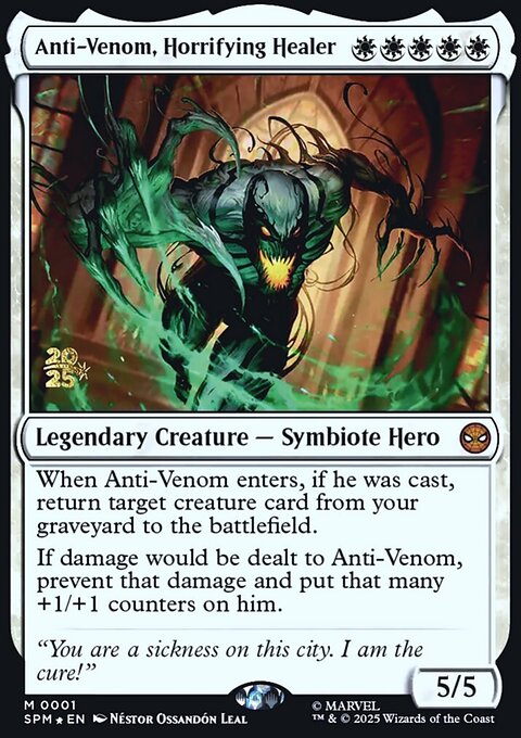 Anti-Venom, Horrifying Healer, Marvel's Spider-Man Promos #1s, Magic: The Gathering card