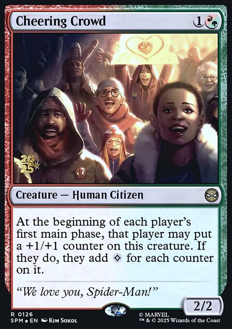 Cheering Crowd, Marvel's Spider-Man Promos #126s, Magic: The Gathering card