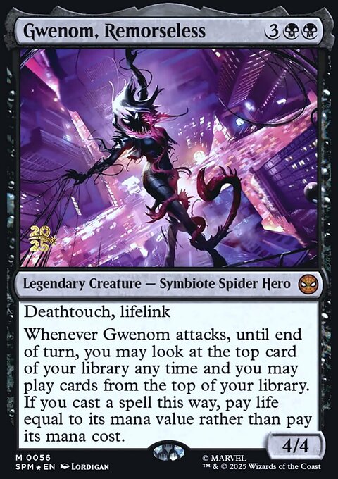 Gwenom, Remorseless, Marvel's Spider-Man Promos #56s, Magic: The Gathering card