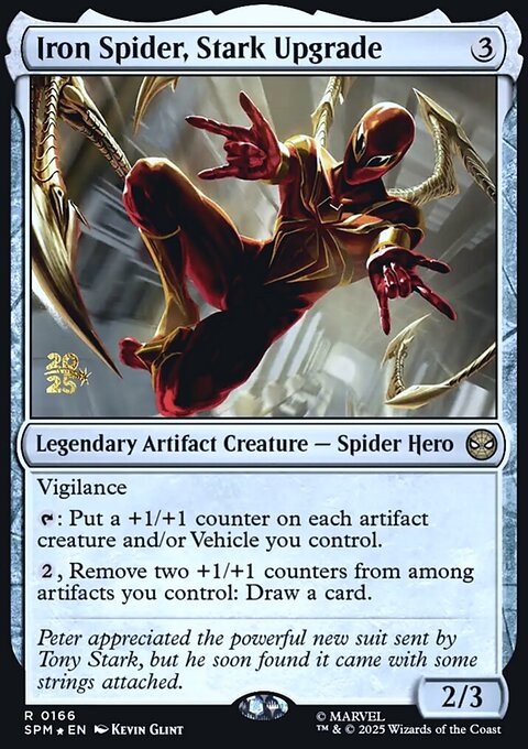 Iron Spider, Stark Upgrade, Marvel's Spider-Man Promos #166s, Magic: The Gathering card