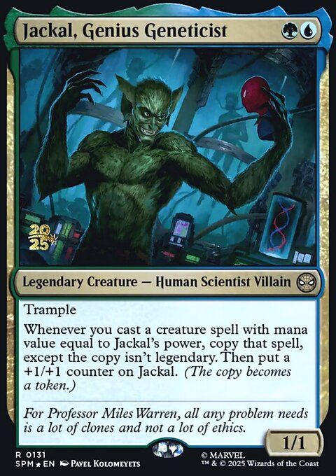Jackal, Genius Geneticist, Marvel's Spider-Man Promos #131s, Magic: The Gathering card
