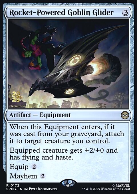 Rocket-Powered Goblin Glider, Marvel's Spider-Man Promos #172s, Magic: The Gathering card