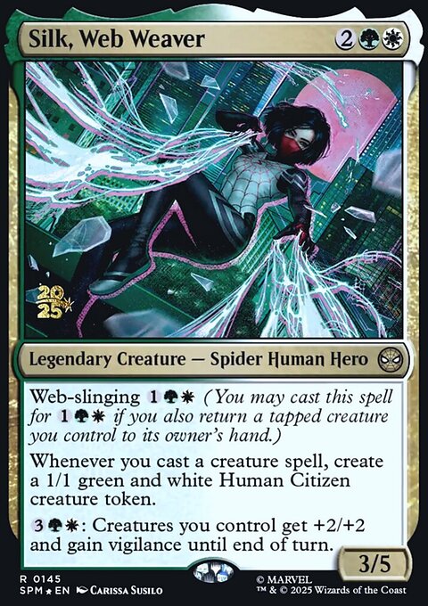 Silk, Web Weaver, Marvel's Spider-Man Promos #145s, Magic: The Gathering card