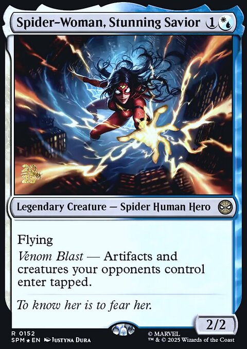 Spider-Woman, Stunning Savior, Marvel's Spider-Man Promos #152s, Magic: The Gathering card