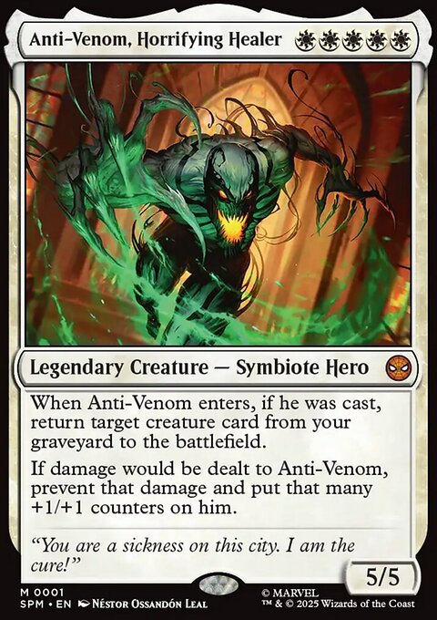 Anti-Venom, Horrifying Healer, Marvel's Spider-Man #1, Magic: The Gathering card