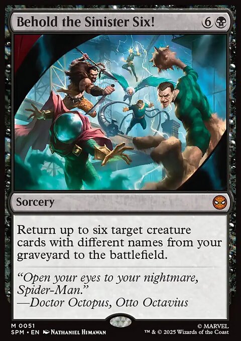 Behold the Sinister Six!, Marvel's Spider-Man #51, Magic: The Gathering card
