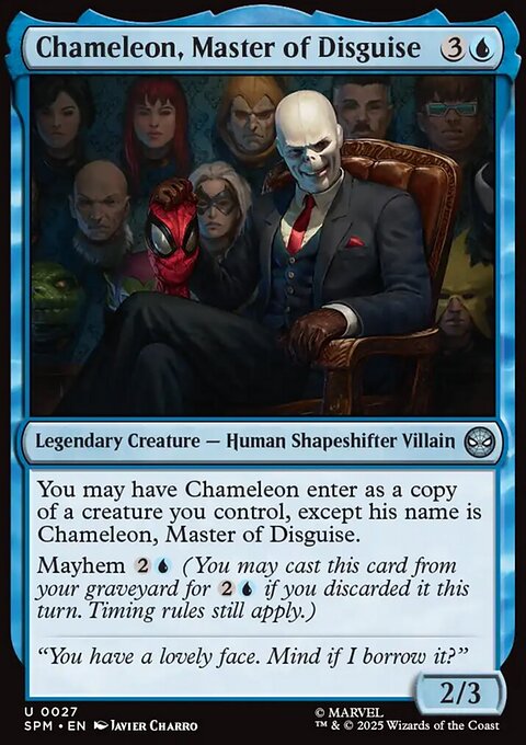 Chameleon, Master of Disguise, Marvel's Spider-Man #27, Magic: The Gathering card