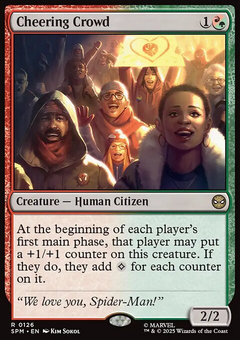 Cheering Crowd, Marvel's Spider-Man #126, Magic: The Gathering card
