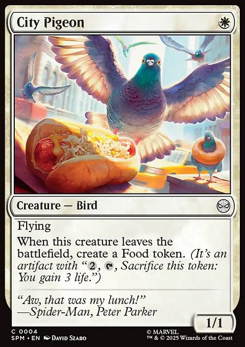 City Pigeon, Marvel's Spider-Man #4, Magic: The Gathering card