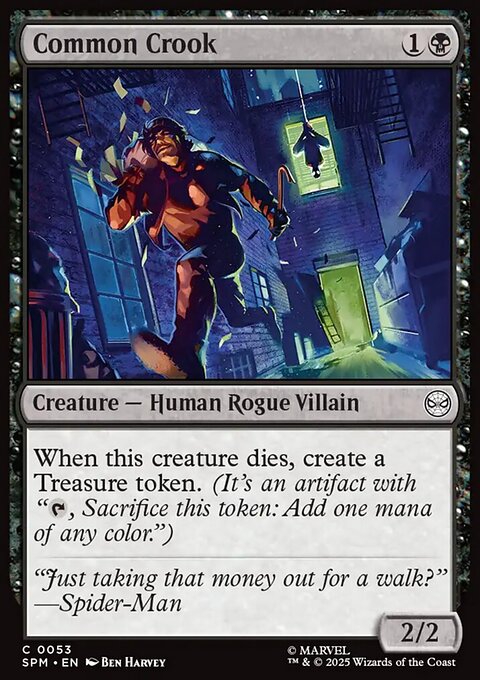 Common Crook, Marvel's Spider-Man #53, Magic: The Gathering card