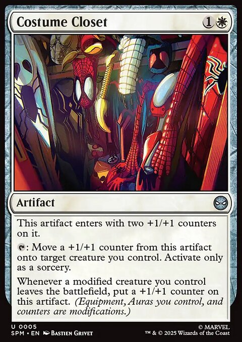 Costume Closet, Marvel's Spider-Man #5, Magic: The Gathering card