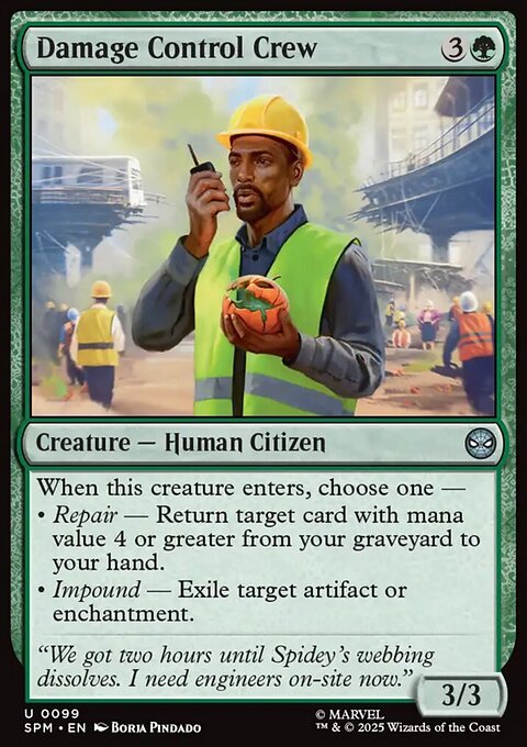 Damage Control Crew, Marvel's Spider-Man #99, Magic: The Gathering card