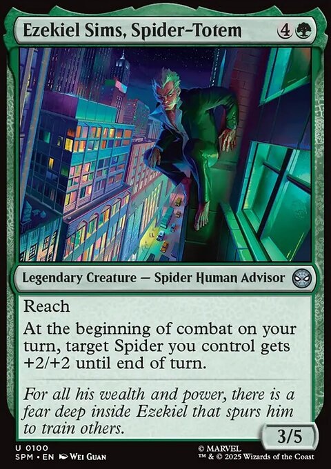 Ezekiel Sims, Spider-Totem, Marvel's Spider-Man #100, Magic: The Gathering card