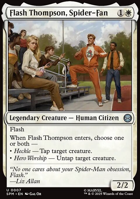 Flash Thompson, Spider-Fan, Marvel's Spider-Man #7, Magic: The Gathering card