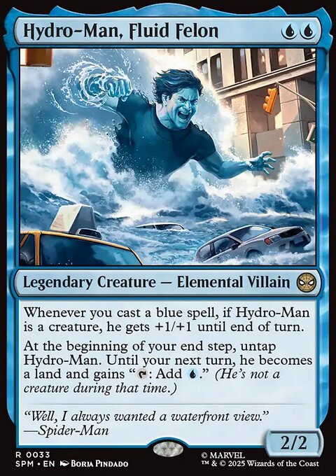Hydro-Man, Fluid Felon, Marvel's Spider-Man #33, Magic: The Gathering card