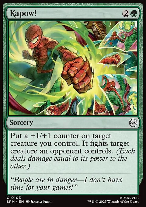Kapow!, Marvel's Spider-Man #103, Magic: The Gathering card