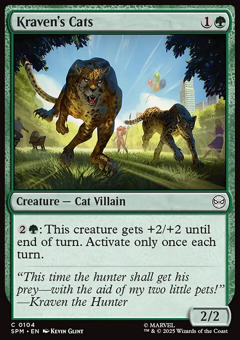 Kraven's Cats, Marvel's Spider-Man #104, Magic: The Gathering card