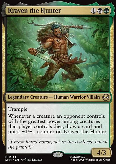 Kraven the Hunter, Marvel's Spider-Man #133, Magic: The Gathering card