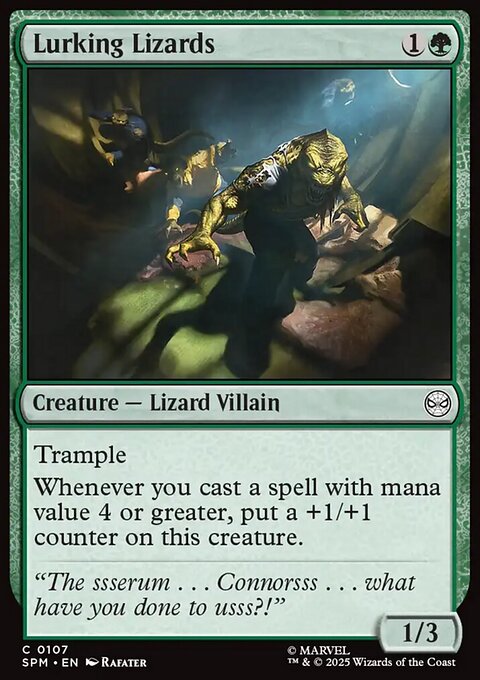 Lurking Lizards, Marvel's Spider-Man #107, Magic: The Gathering card