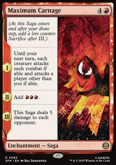 Maximum Carnage, Marvel's Spider-Man #83, Magic: The Gathering card