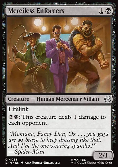 Merciless Enforcers, Marvel's Spider-Man #58, Magic: The Gathering card