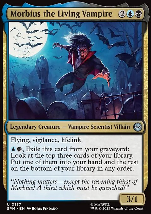 Morbius the Living Vampire, Marvel's Spider-Man #137, Magic: The Gathering card