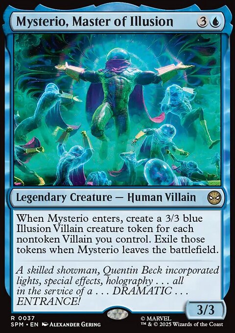 Mysterio, Master of Illusion, Marvel's Spider-Man #37, Magic: The Gathering card
