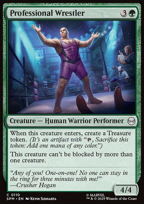 Professional Wrestler, Marvel's Spider-Man #110, Magic: The Gathering card