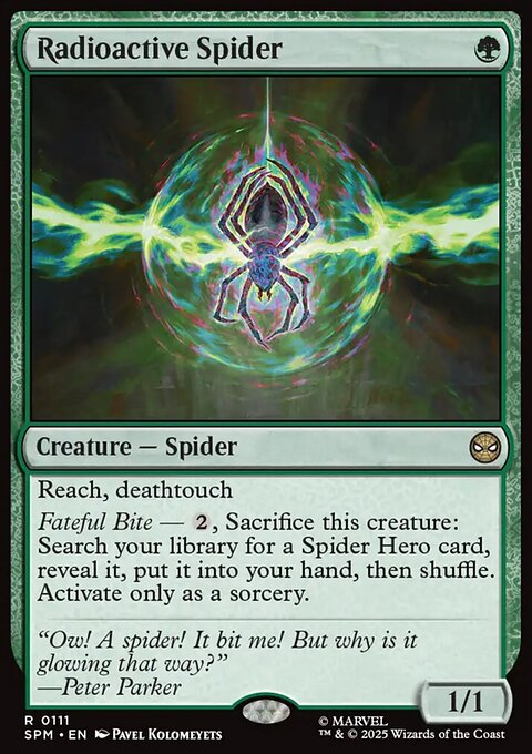 Radioactive Spider, Marvel's Spider-Man #111, Magic: The Gathering card