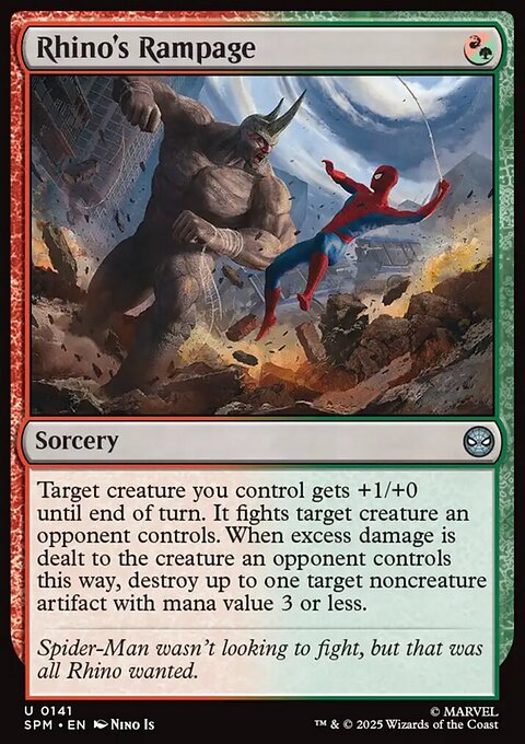 Rhino's Rampage, Marvel's Spider-Man #141, Magic: The Gathering card