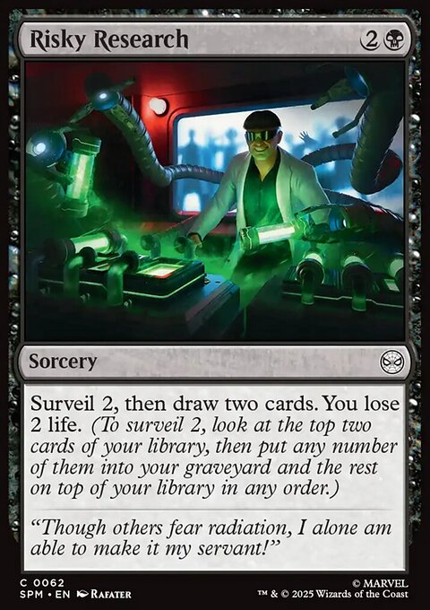 Risky Research, Marvel's Spider-Man #62, Magic: The Gathering card