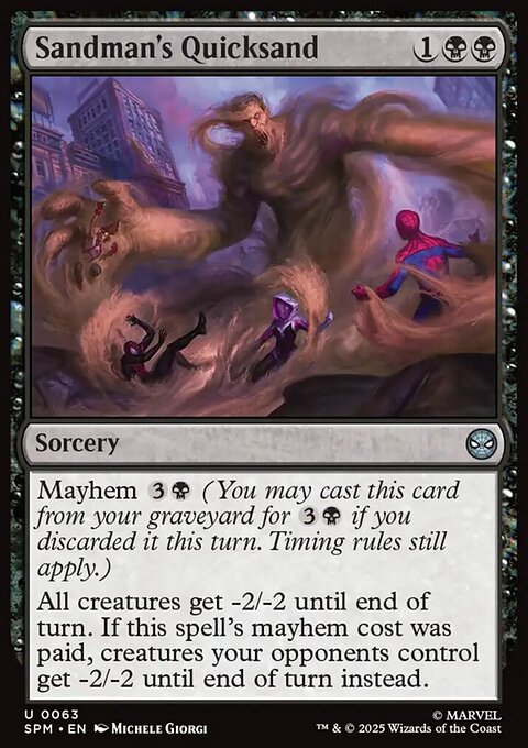 Sandman's Quicksand, Marvel's Spider-Man #63, Magic: The Gathering card