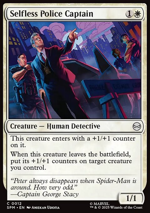 Selfless Police Captain, Marvel's Spider-Man #12, Magic: The Gathering card