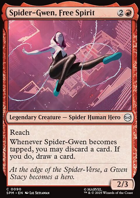 Spider-Gwen, Free Spirit, Marvel's Spider-Man #90, Magic: The Gathering card