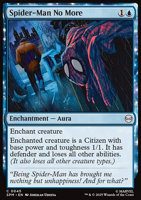 Spider-Man No More, Marvel's Spider-Man #45, Magic: The Gathering card