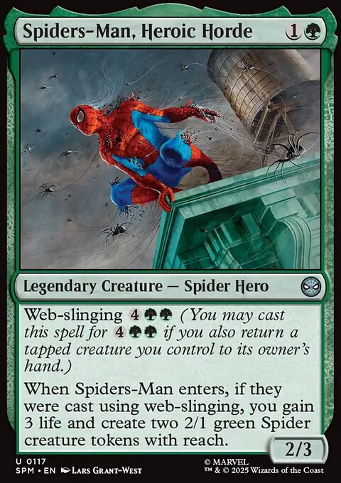 Spiders-Man, Heroic Horde, Marvel's Spider-Man #117, Magic: The Gathering card