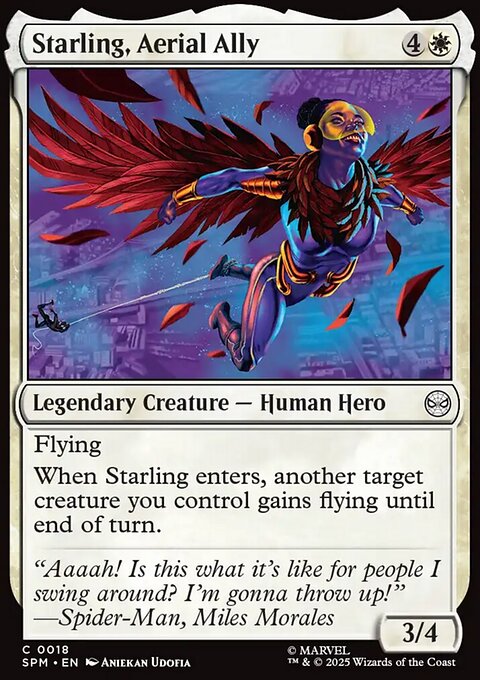 Starling, Aerial Ally, Marvel's Spider-Man #18, Magic: The Gathering card