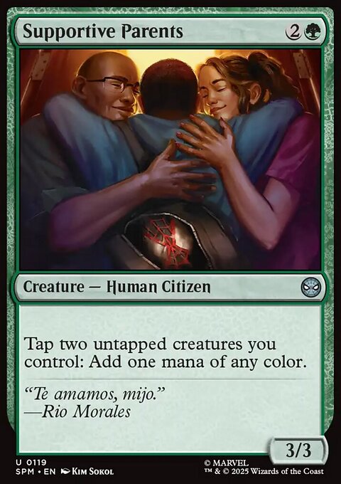 Supportive Parents, Marvel's Spider-Man #119, Magic: The Gathering card