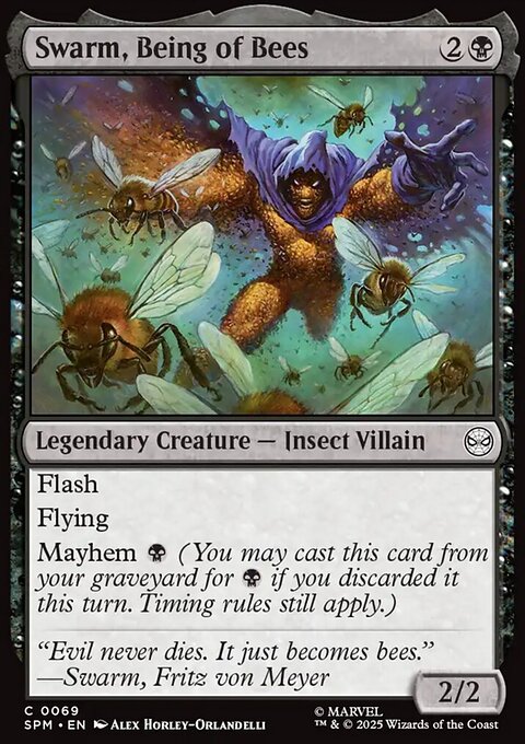 Swarm, Being of Bees, Marvel's Spider-Man #69, Magic: The Gathering card