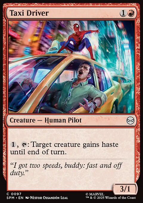 Taxi Driver, Marvel's Spider-Man #97, Magic: The Gathering card