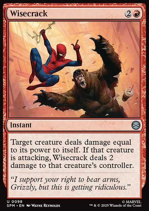 Wisecrack, Marvel's Spider-Man #98, Magic: The Gathering card