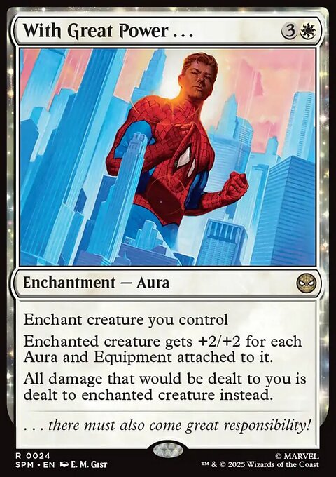 With Great Power . . ., Marvel's Spider-Man #24, Magic: The Gathering card