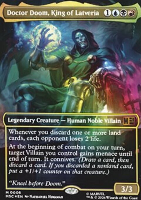 Doctor Doom, King of Latveria, Marvel Super Heroes Commander #6, Magic: The Gathering card