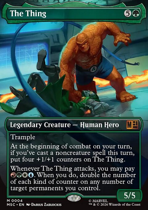 The Thing, Marvel Super Heroes Commander #4, Magic: The Gathering card