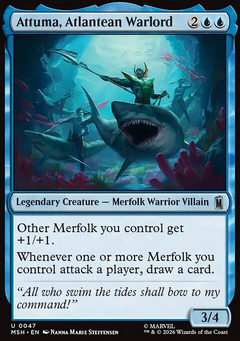 Attuma, Atlantean Warlord, Marvel Super Heroes #47, Magic: The Gathering card