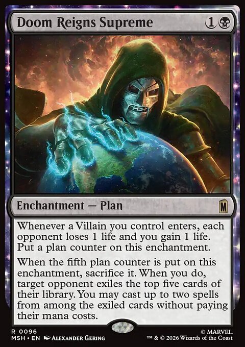 Doom Reigns Supreme, Marvel Super Heroes #96, Magic: The Gathering card