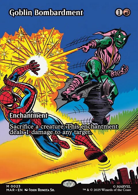 Goblin Bombardment, Marvel Universe #23, Magic: The Gathering card
